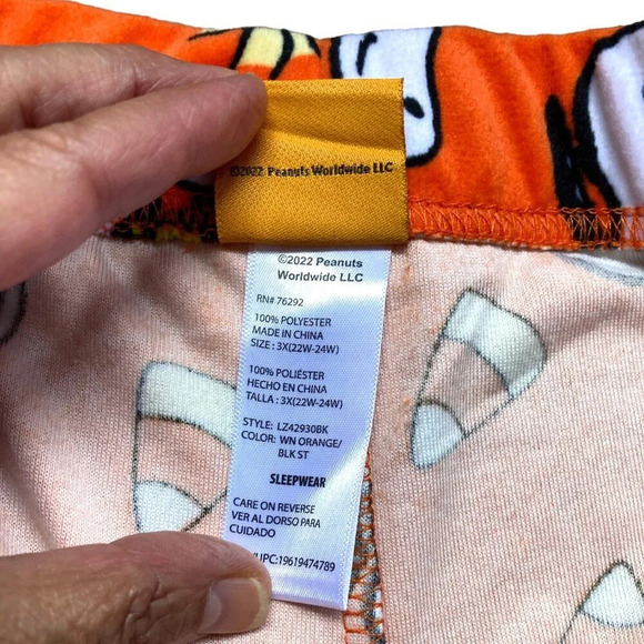 Peanuts Halloween Sleep Jogger Pajama Pants, Size 3X (22W-24W), New w Tags‎ - Picture 5 of 14